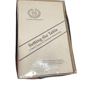 Vintage 1990 St Andrews Dining Society Setting the Table Entertaining‎ Course
